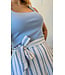 Katoen stripe short - Blauw