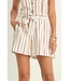 Katoen stripe short - Beige