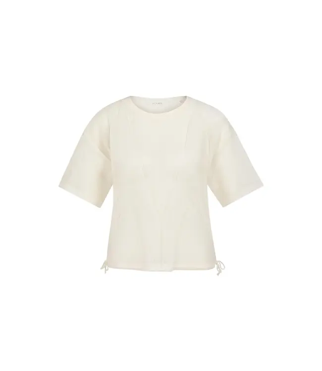 Open textured short sleeve shirt