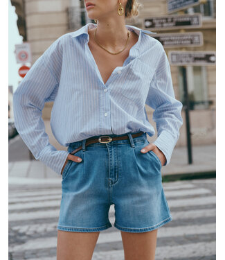 -- Daphia A-lijn short - Blue