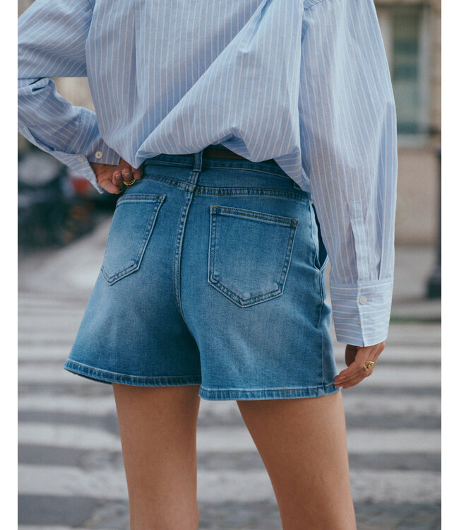Daphia A-lijn short - Blue