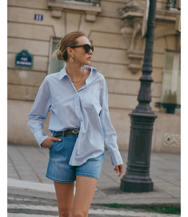 Daphia A-lijn short - Blue