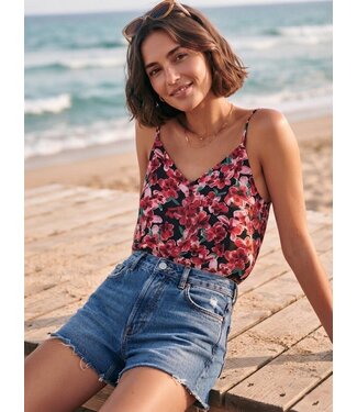 -- Floral tank top - Cherry