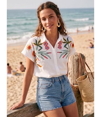 -- Cotton floral shirt