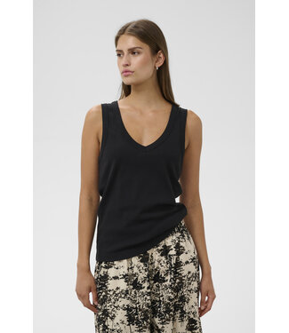 Soaked in Luxury Cosetta V-neck tank top - Black
