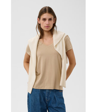 Soaked in Luxury Columbine V-neck - Beige