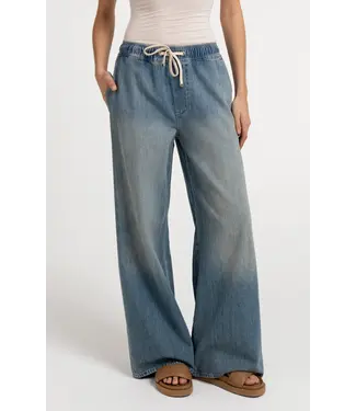 YAYA Denim trousers with cord