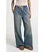 Denim trousers with cord