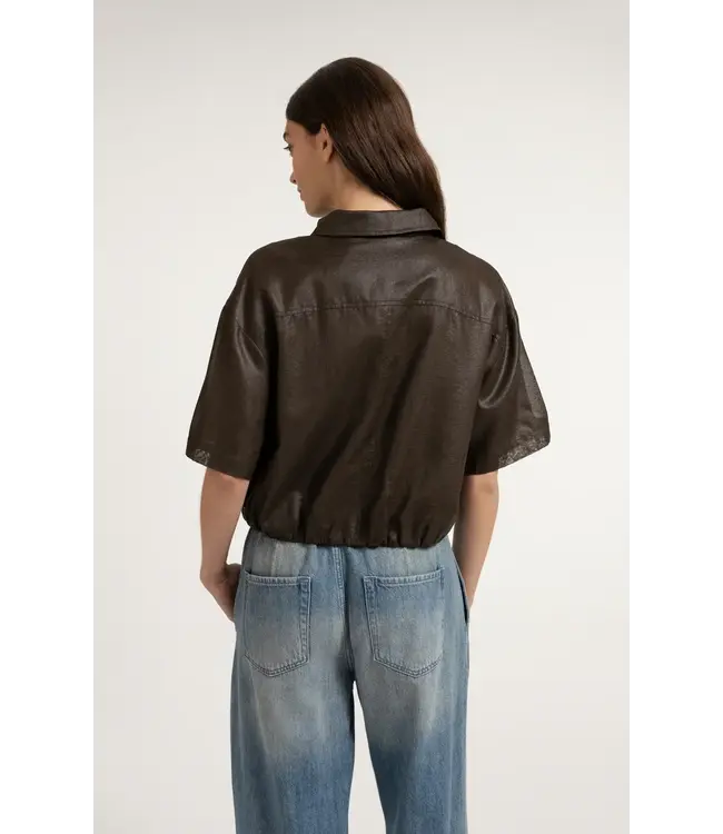 Coated blouse jacket