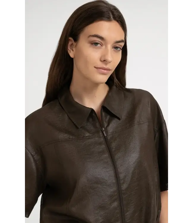 Coated blouse jacket