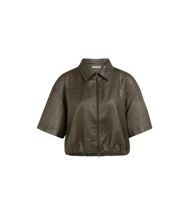 Coated blouse jacket