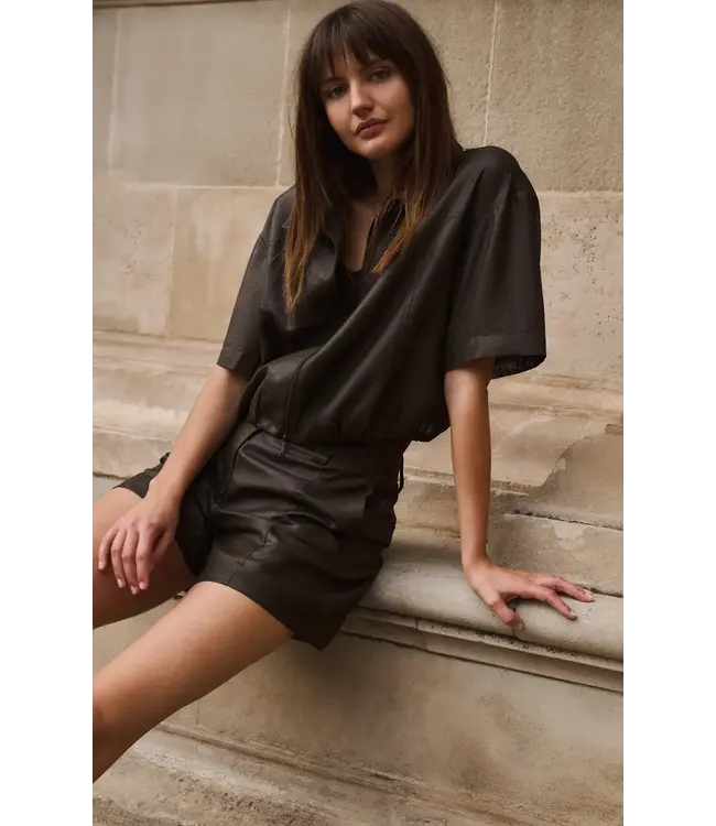 Coated blouse jacket