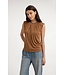 Sleeveless top pleated neck