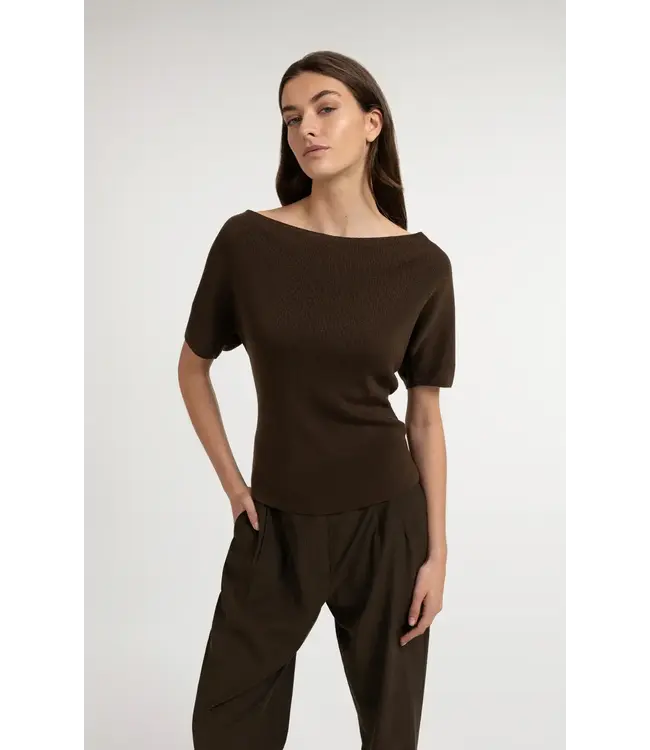 Boatneck sweater short sleeve