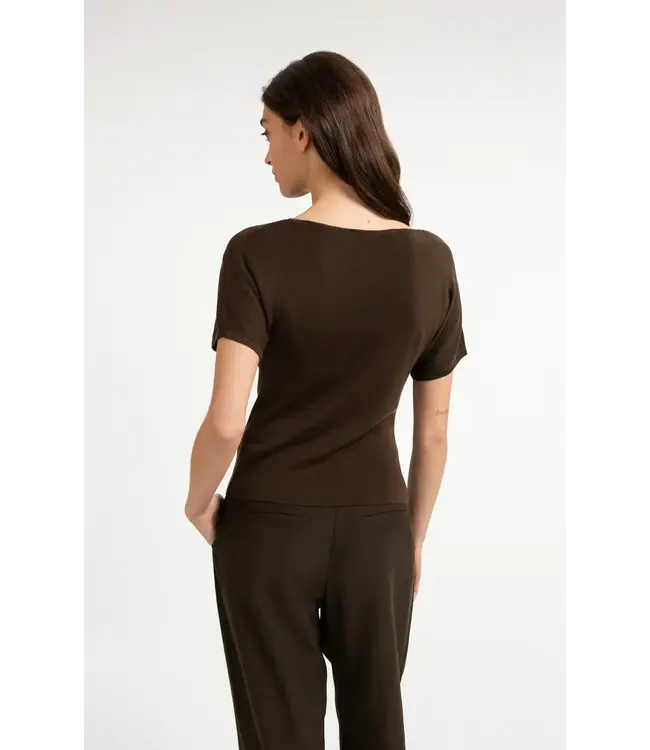 Boatneck sweater short sleeve