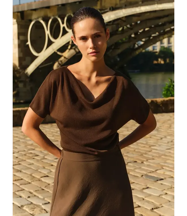 Boatneck sweater short sleeve