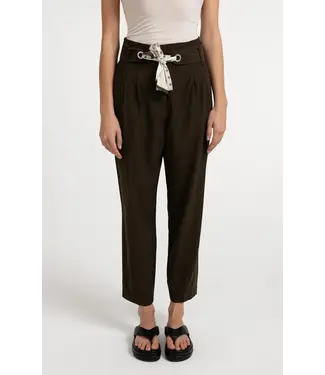 YAYA High waist trousers with scarf