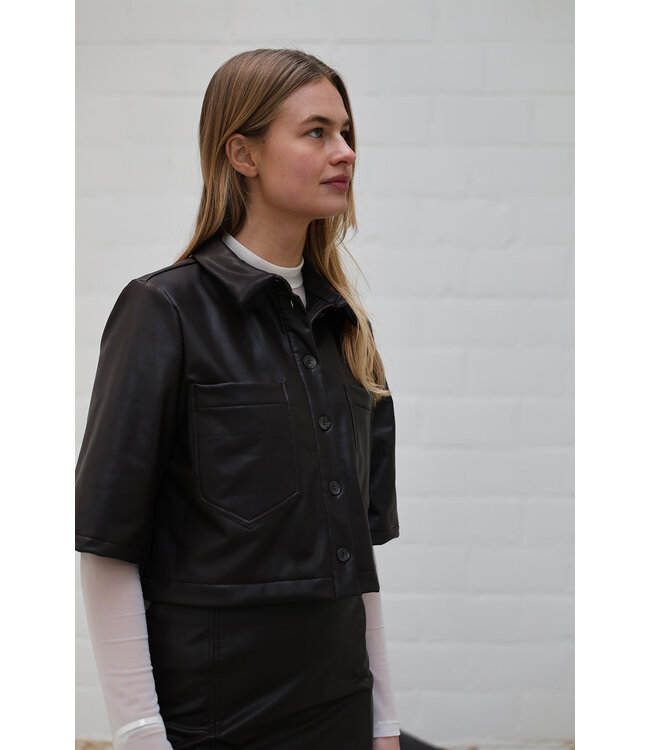 Birdie blouse - vegan leather