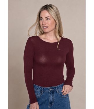 Simple Davia cashmere tee - Amarone