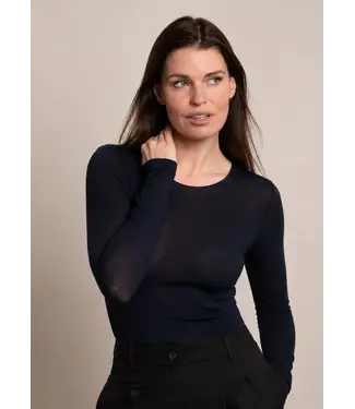 Simple Davia cashmere tee - Blueblack