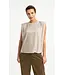 Mouwloze top in satijnlook
