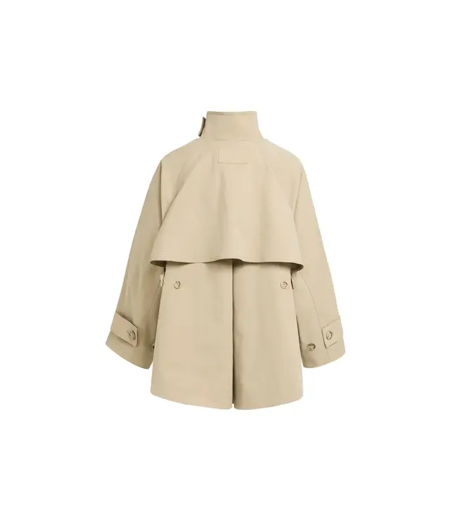 A-lijn korte trenchcoat