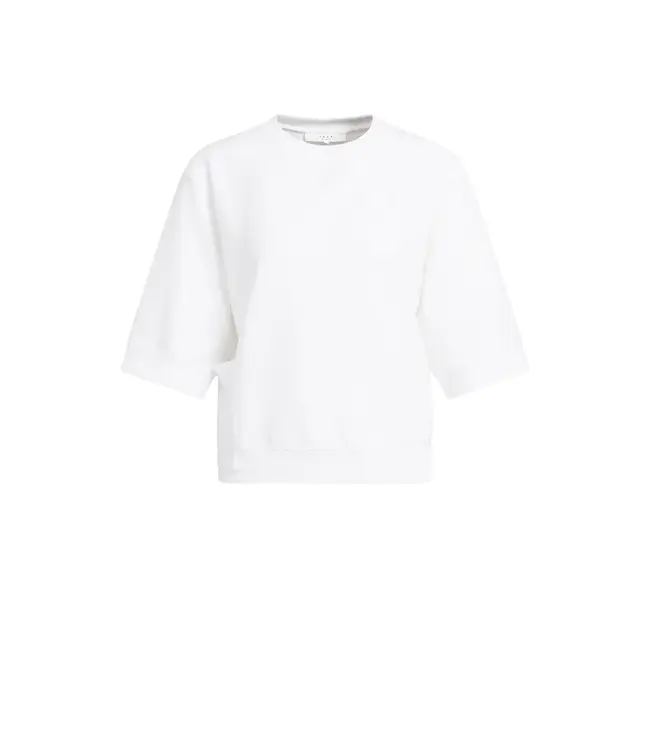 Sweat met korte mouw en rib