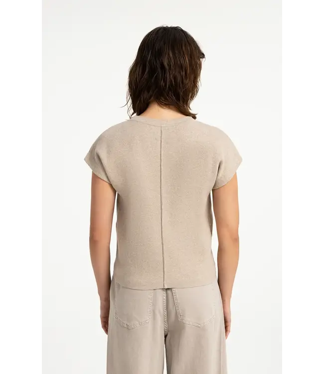 Mouwloze jacquard trui