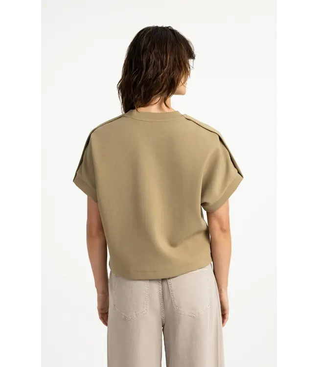 Sweatshirt met geplooide mouwen