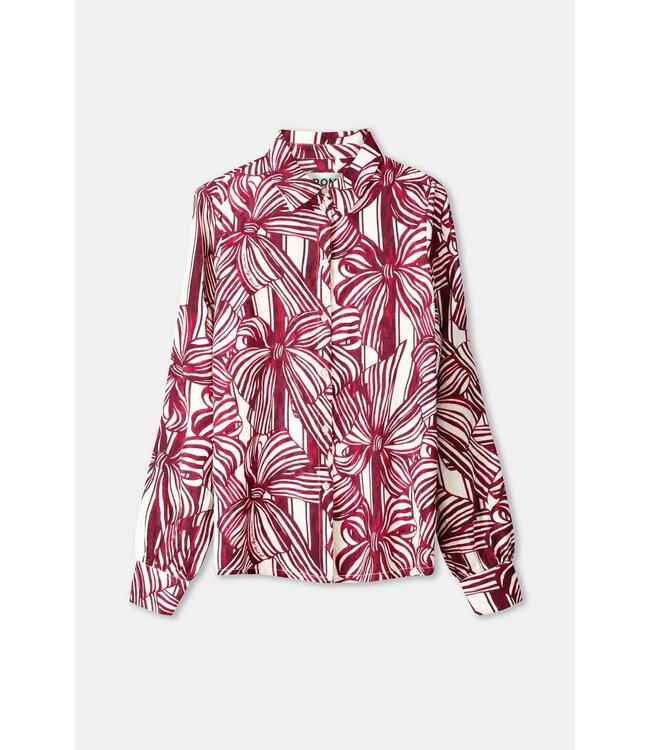 Blouse - Mila ribbon red