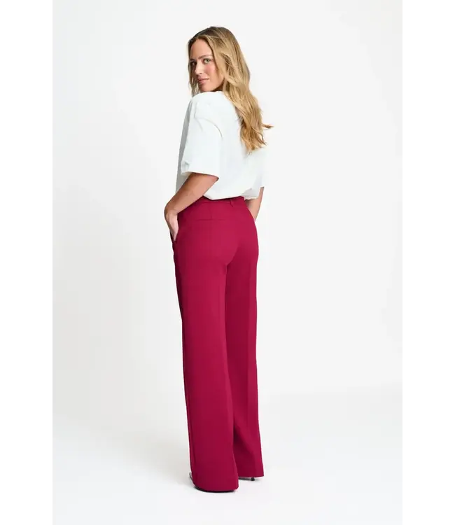 Pants - Lara burgundy red