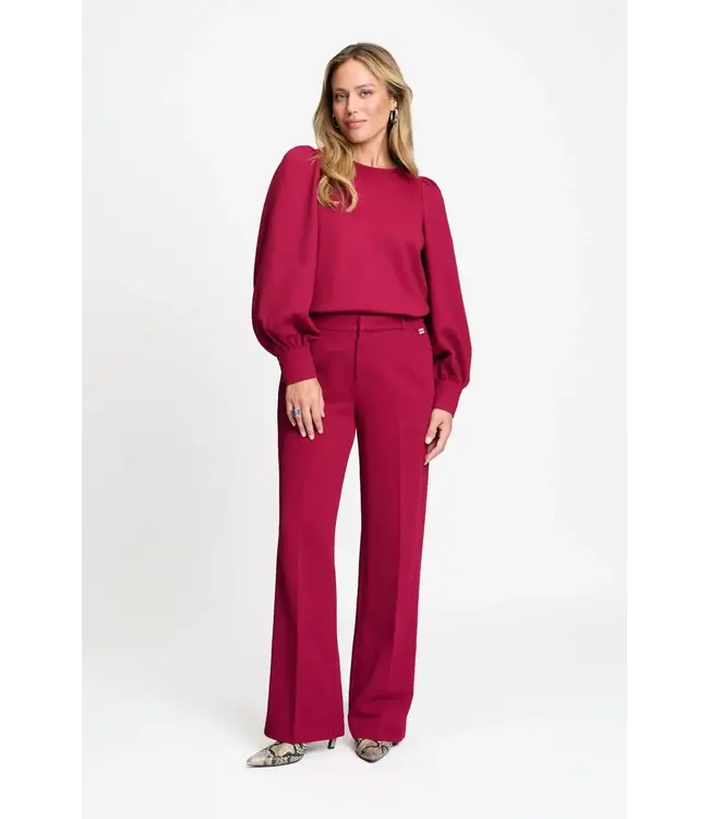 Pants - Lara burgundy red
