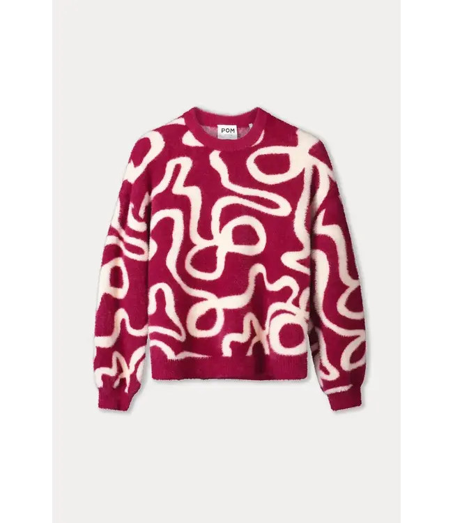 Pullover - Frida bow burgundy red