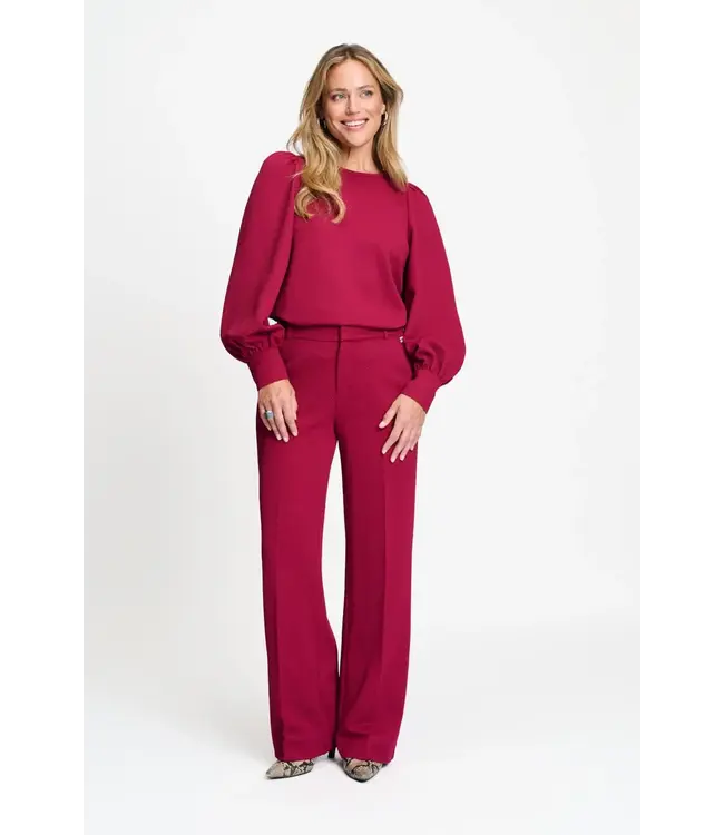 Top - Kae burgundy red