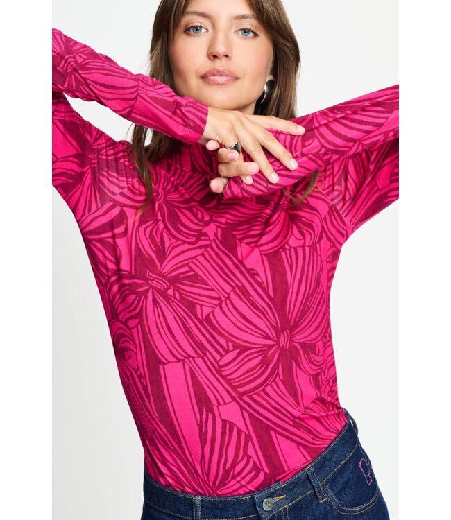 Turtleneck - Romy jersey Ribbon pink