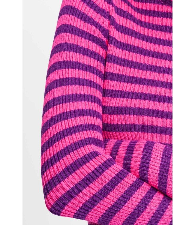 Pullover - Riley striped Pink purple