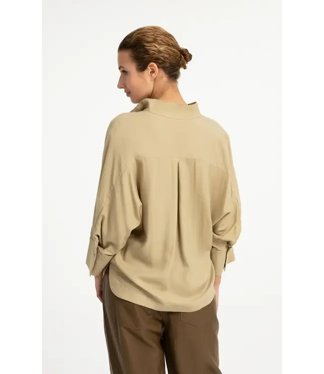 Zachte blouse met polokraag