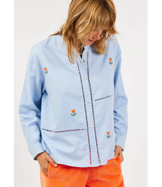 Arsène et les Pipelettes Broderie fleurs blouse