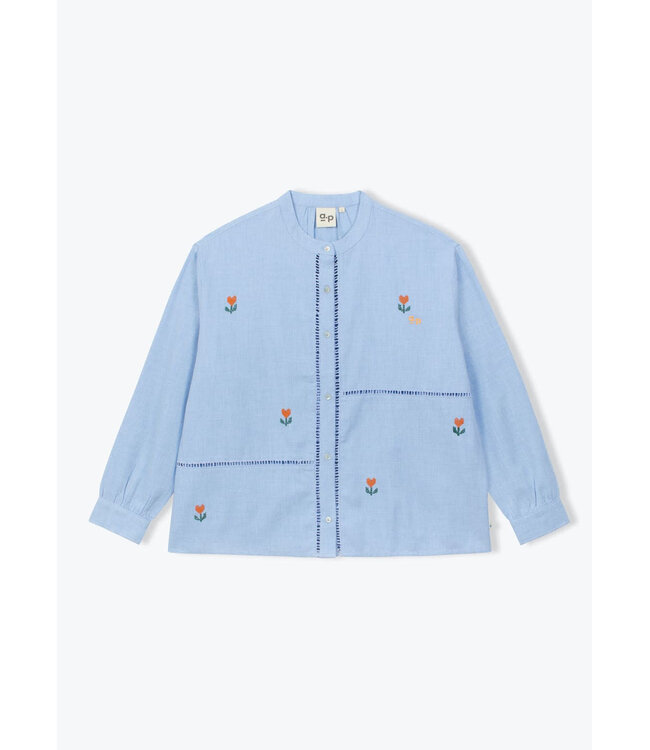 Broderie fleurs blouse