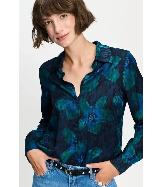 Blouse Mila bloom - Teal Green