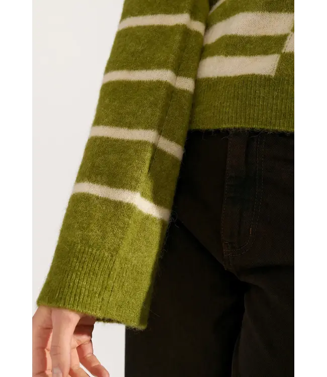 Riette block stripe pullover