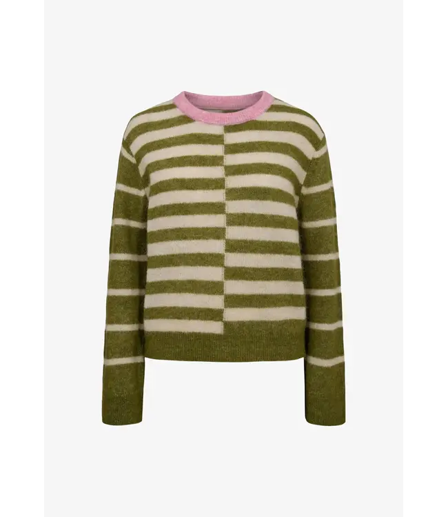 Riette block stripe pullover