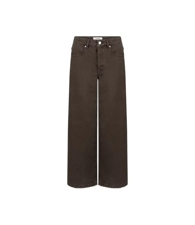 Moore denim wide fringe pants