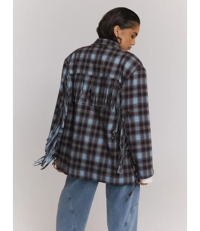 Tori check oversized blazer