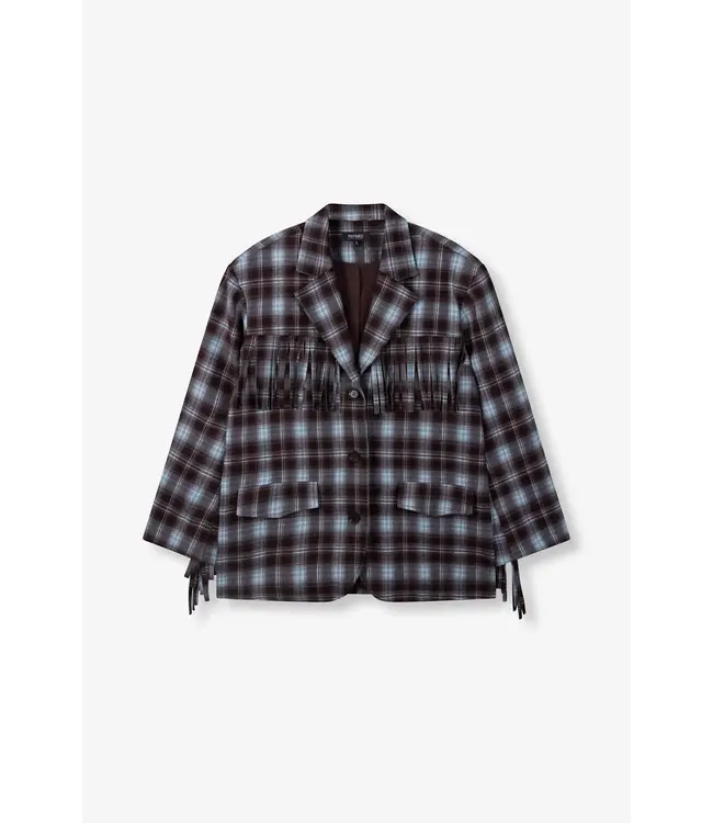 Tori check oversized blazer