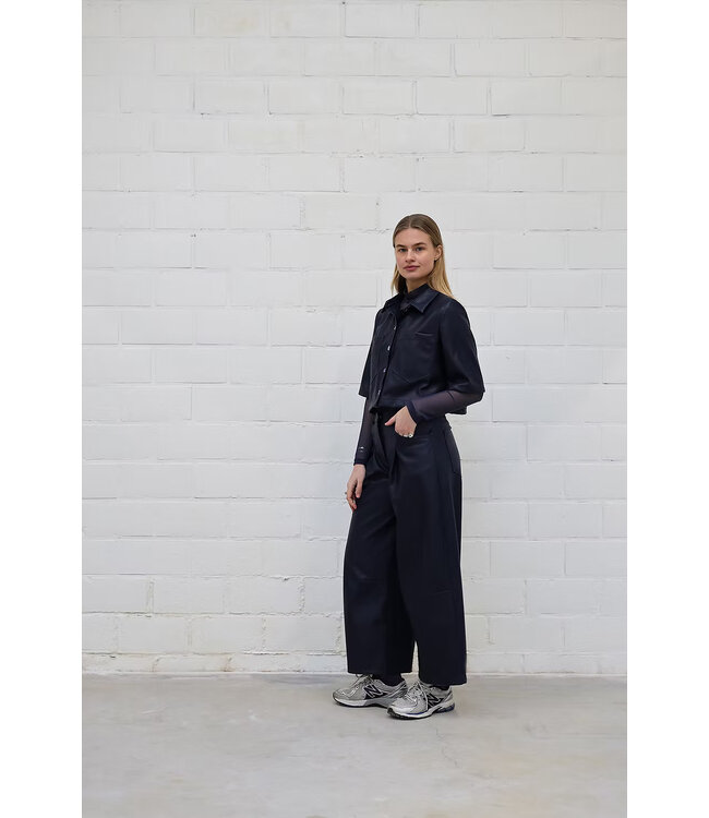 Penny pants - Leather blue