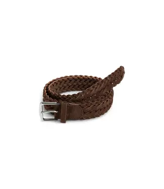 YAYA Gevlochen suède riem met gesp