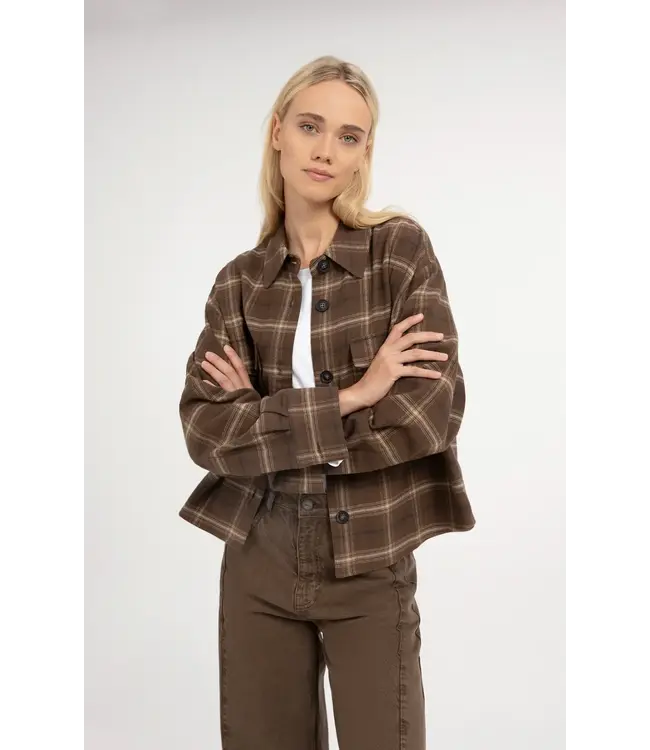 Flanellen blouse met ruitjes