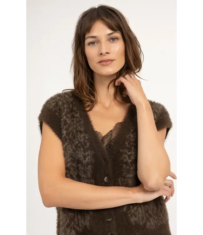 Mouwloze knit vest