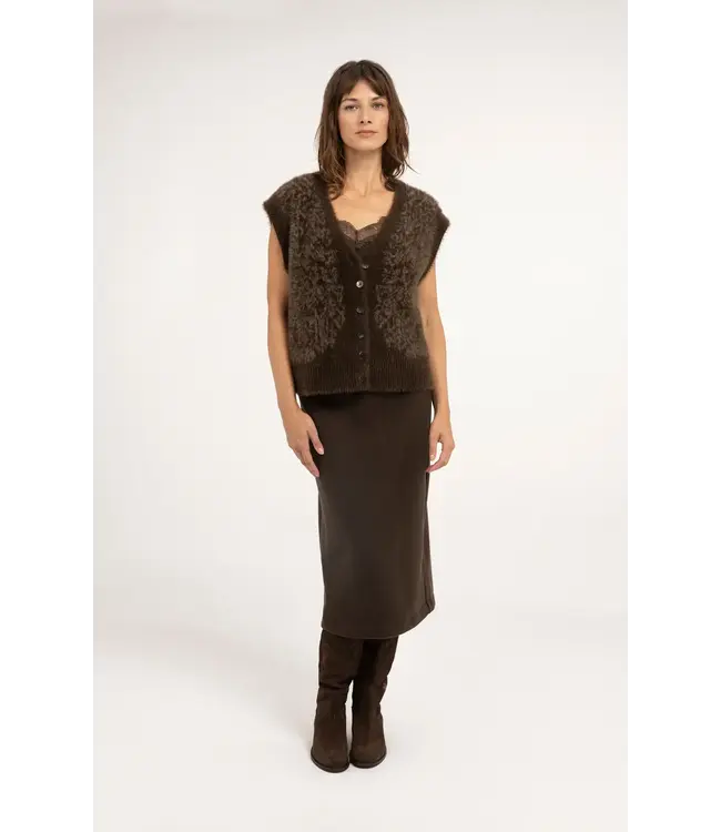 Mouwloze knit vest